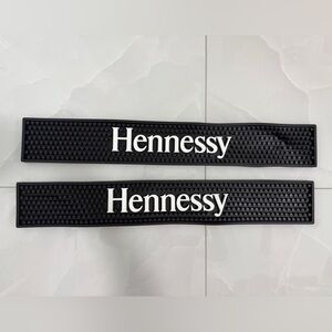 2 NEW Hennessy bar mats rubber bar rail spill mats